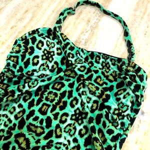 Venus tankini top. Size 12. Leopard print with ruching. Great condition.